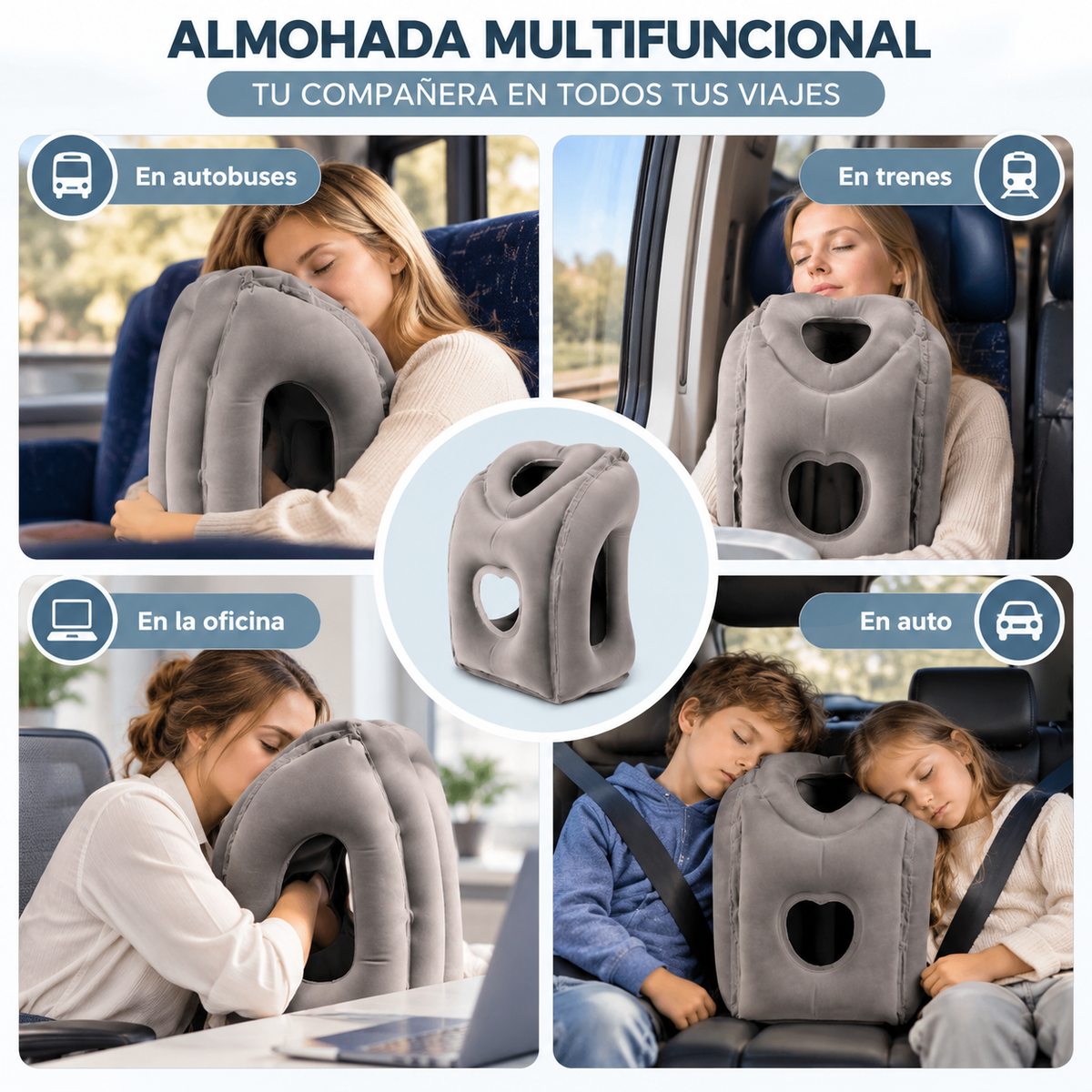 CozyCloud™ - Almohada de Viaje Inflable