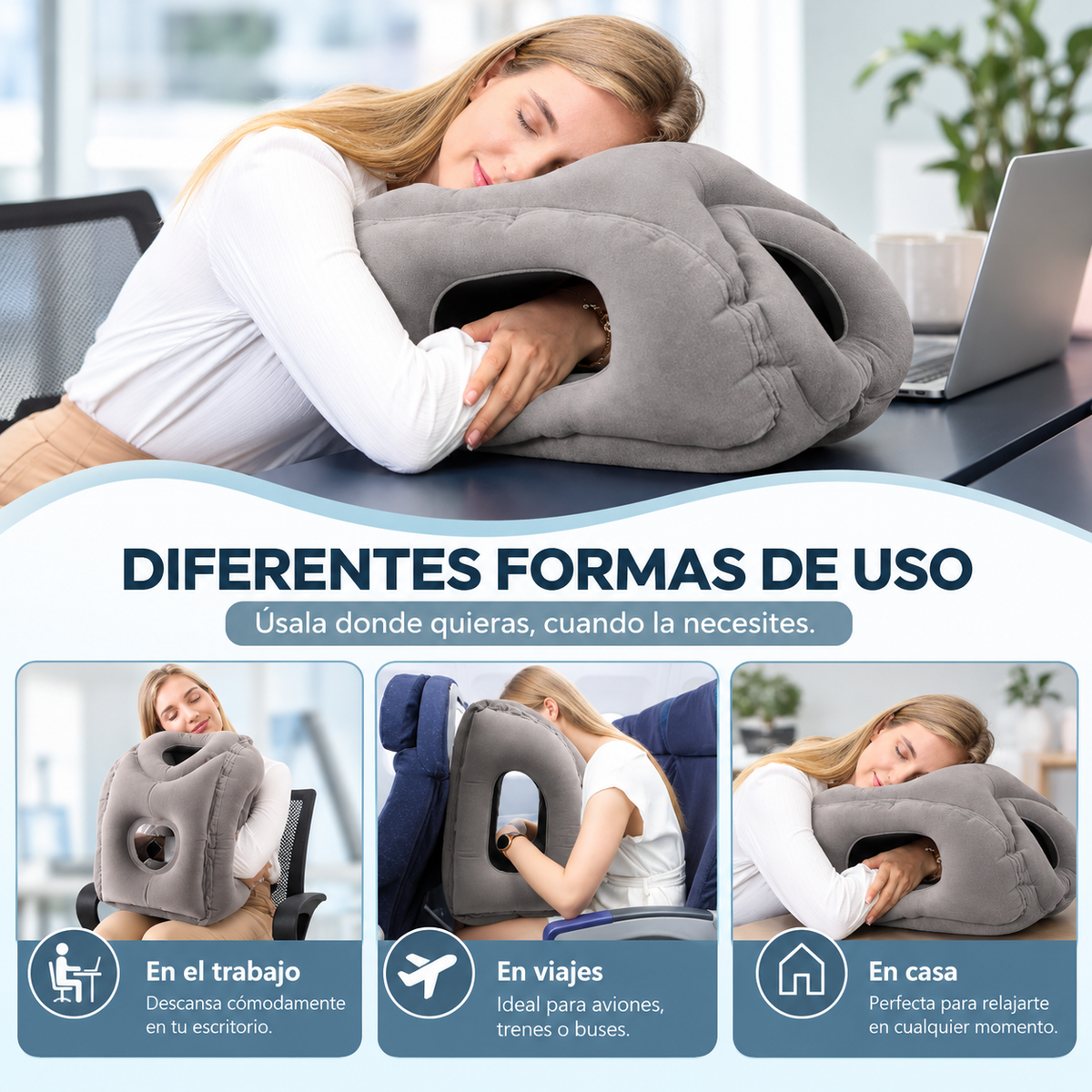 CozyCloud™ - Almohada de Viaje Inflable