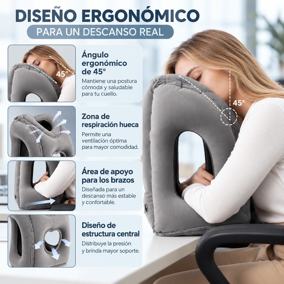 CozyCloud™ - Almohada de Viaje Inflable